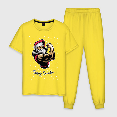 Мужская пижама Секси Санта / Желтый – фото 1