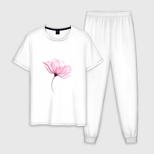Мужская пижама Цветок ласки и нежности / Белый – фото 1