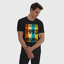 Пижама хлопковая мужская Винтаж 1993 лимитированная серия, цвет: черный — фото 2