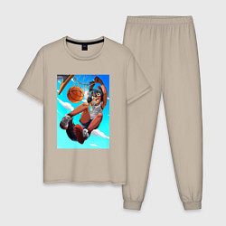 Мужская пижама Девочка-енот сделала слэм данк