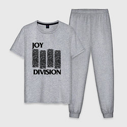 Пижама хлопковая мужская Joy Division - rock, цвет: меланж
