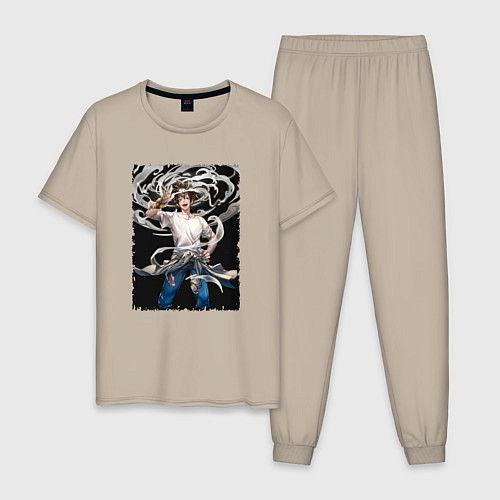 Мужская пижама Mo-Ri Jin - Бог старшей школы / Миндальный – фото 1