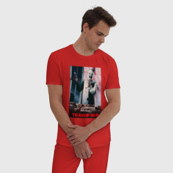 Пижама хлопковая мужская Клоун Арт, цвет: красный — фото 2