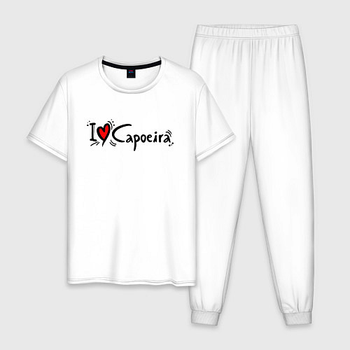 Мужская пижама I love Capoeira martial art / Белый – фото 1