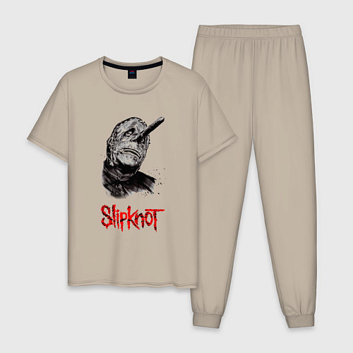 Мужская пижама Slipknot-легендарная маска / Миндальный – фото 1
