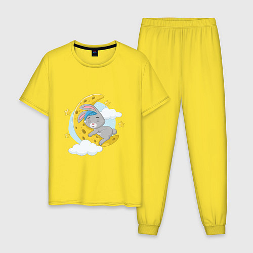 Мужская пижама Sleeping Rabbit / Желтый – фото 1