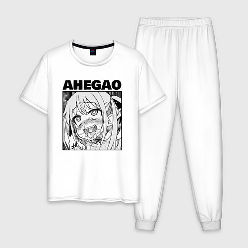 Мужская пижама Ахегао - девушка / Белый – фото 1