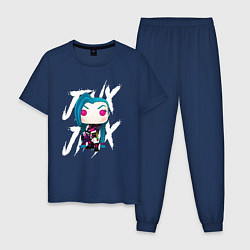Пижама хлопковая мужская Funko pop Jinx, цвет: тёмно-синий