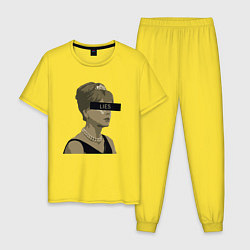 Пижама хлопковая мужская Селеста Райт, цвет: желтый