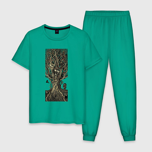 Мужская пижама Nest tree / Зеленый – фото 1