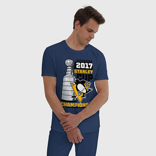 Мужская пижама Питтсбург Пингвинз НХЛ / Тёмно-синий – фото 3