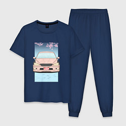 Пижама хлопковая мужская Toyota Altezza stance, цвет: тёмно-синий
