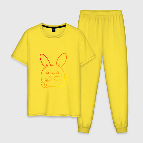 Мужская пижама Summer Bunny / Желтый – фото 1