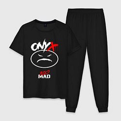Пижама хлопковая мужская 100 Mad - Onyx, цвет: черный