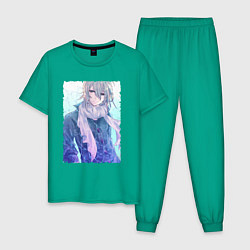 Пижама хлопковая мужская Тамаки Йоцуба - IDOLiSH7, цвет: зеленый