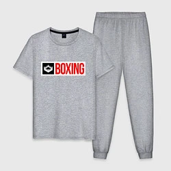 Пижама хлопковая мужская Ring of boxing, цвет: меланж