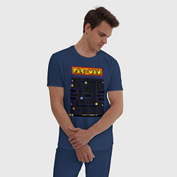 Пижама хлопковая мужская Pac-Man на ZX-Spectrum, цвет: тёмно-синий — фото 2