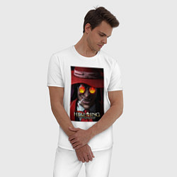 Пижама хлопковая мужская Hellsing - Alucard face, цвет: белый — фото 2
