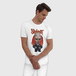 Пижама хлопковая мужская Slipknot art, цвет: белый — фото 2