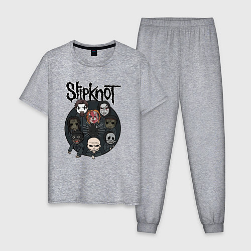 Мужская пижама Slipknot art fan / Меланж – фото 1