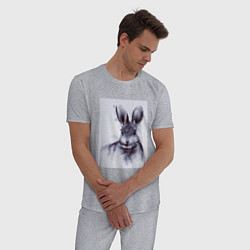 Пижама хлопковая мужская Rabbit symbol 2023, цвет: меланж — фото 2