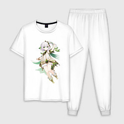 Пижама хлопковая мужская Нахида - Genshin Impact, цвет: белый