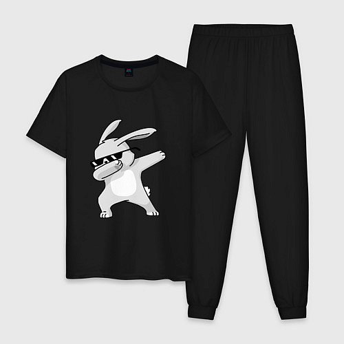 Мужская пижама Кролик ДЭБ / Черный – фото 1