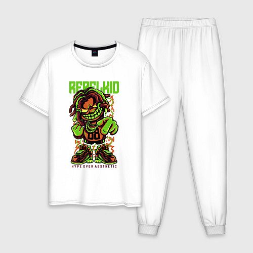 Мужская пижама Мятежный ребёнок / Белый – фото 1