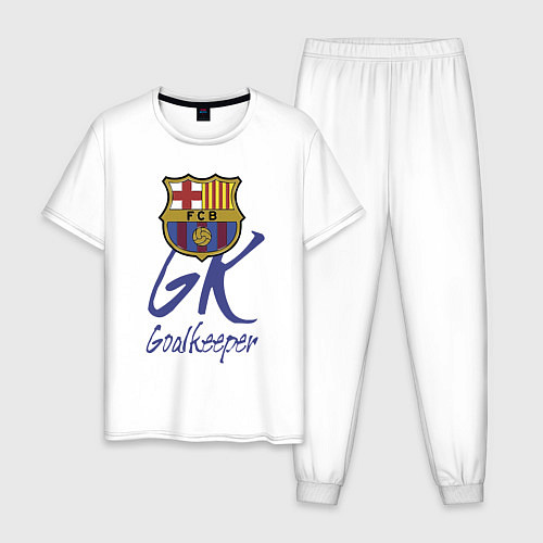 Мужская пижама Barcelona - Spain - goalkeeper / Белый – фото 1