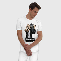 Пижама хлопковая мужская Eminem boombox, цвет: белый — фото 2