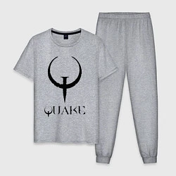 Пижама хлопковая мужская Quake I logo, цвет: меланж