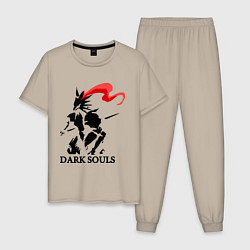 Пижама хлопковая мужская Dark Souls, цвет: миндальный