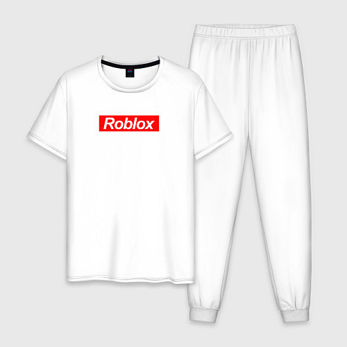 Мужская пижама Roblox полоса / Белый – фото 1