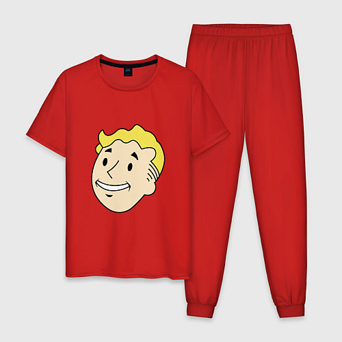 Мужская пижама Vault boy head / Красный – фото 1