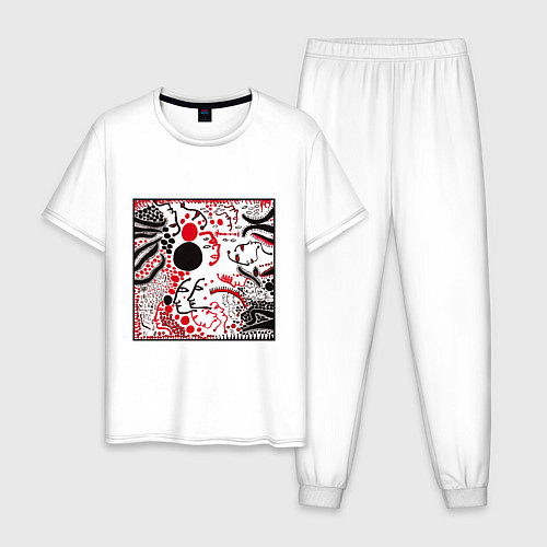Мужская пижама Abstraction of faces / Белый – фото 1