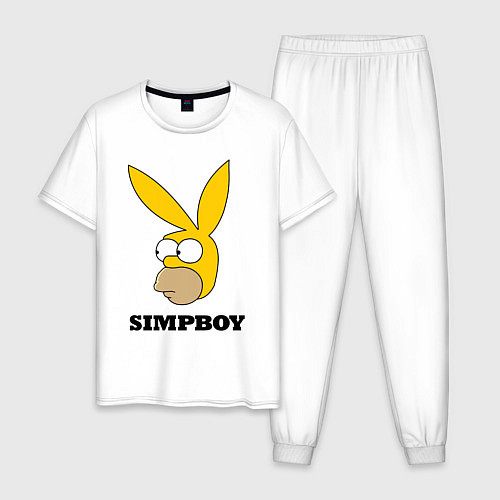 Мужская пижама Simpboy - rabbit Homer / Белый – фото 1