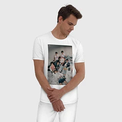 Пижама хлопковая мужская Stray Kids Maxident, цвет: белый — фото 2