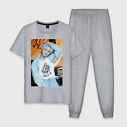 Пижама хлопковая мужская Felix Circus, цвет: меланж
