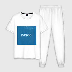 Пижама хлопковая мужская Indigo, цвет: белый