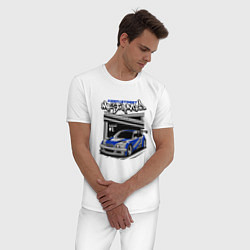 Пижама хлопковая мужская BMW M3 GTR - NFS Most wanted, цвет: белый — фото 2