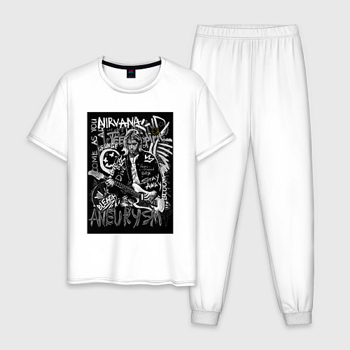Мужская пижама Kurt nirvana / Белый – фото 1