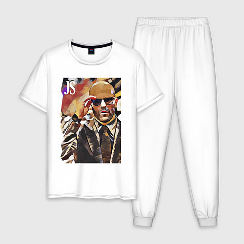 Мужская пижама Jason Statham - кинозвезда / Белый – фото 1