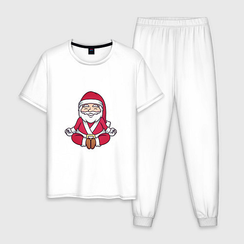 Мужская пижама Санта релакс / Белый – фото 1