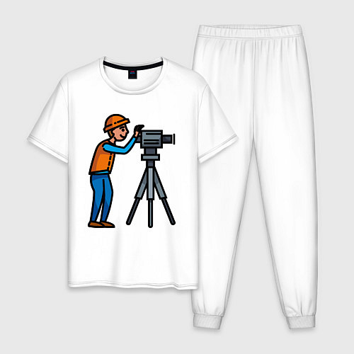 Мужская пижама Оператор / Белый – фото 1