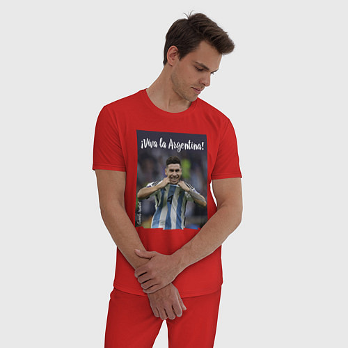 Мужская пижама Gonzalo Montiel - world champion / Красный – фото 3