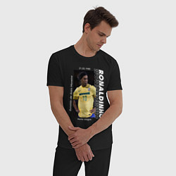 Пижама хлопковая мужская Роналдиньо сборная Бразилии, цвет: черный — фото 2