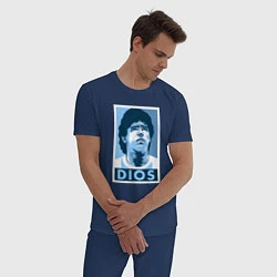 Пижама хлопковая мужская Dios Maradona, цвет: тёмно-синий — фото 2