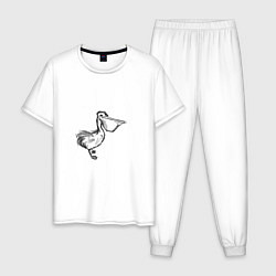 Мужская пижама Важный пеликан