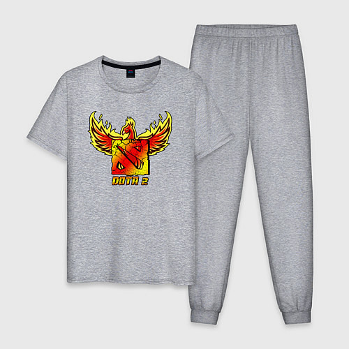 Мужская пижама Дота 2 - огненный феникс / Меланж – фото 1