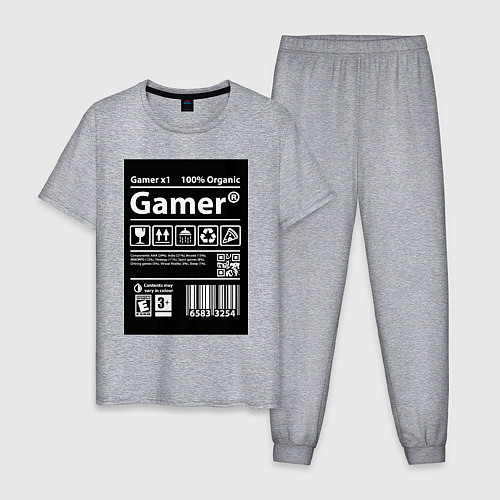 Мужская пижама Геймер инструкция по применению / Меланж – фото 1
